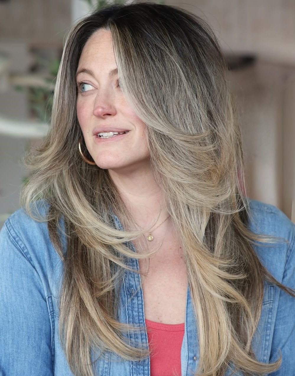 Curtain Bangs to Look Younger