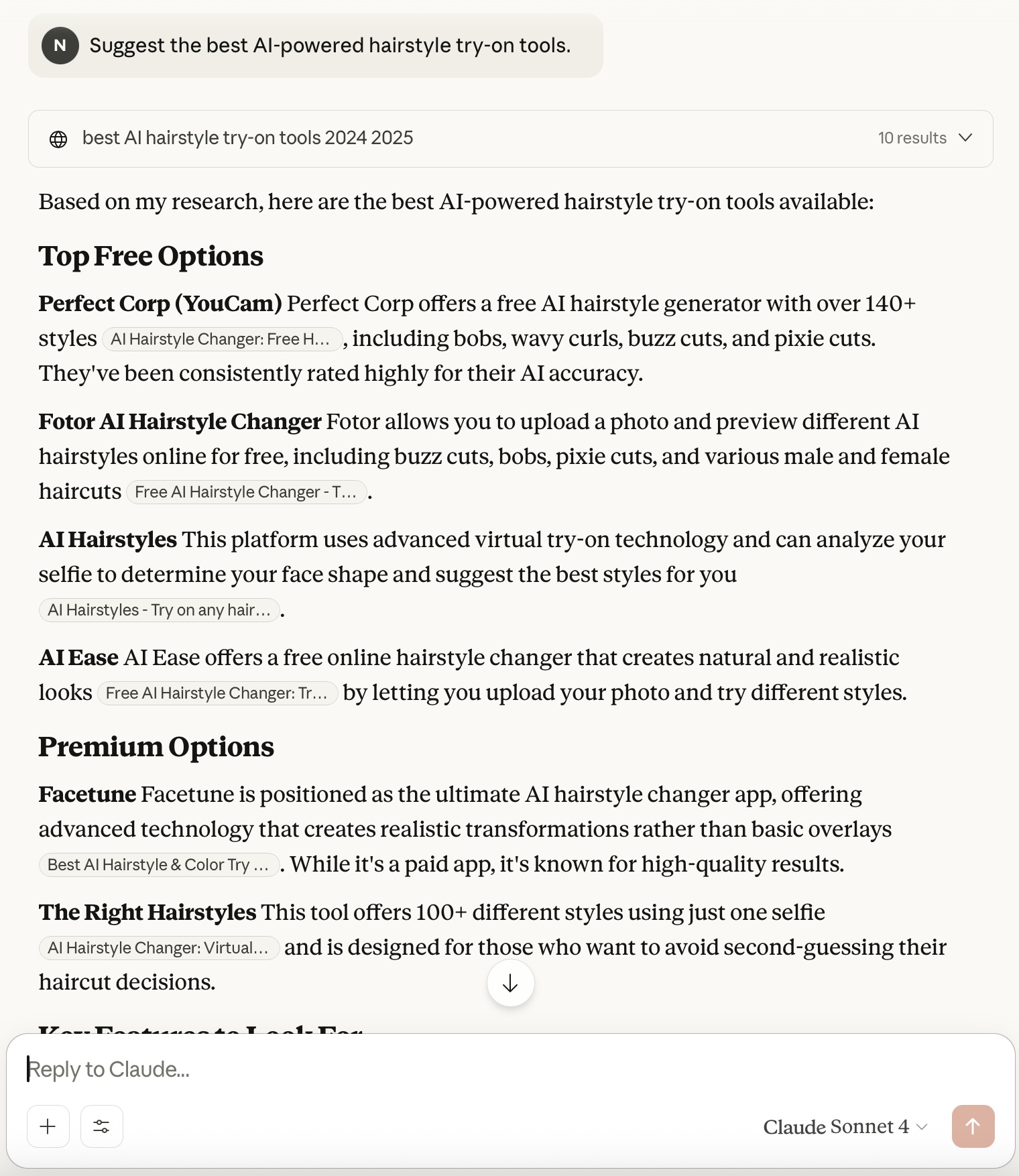 Hair App Audit by Claude