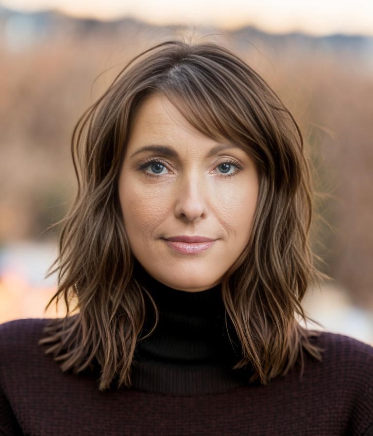 Wolf Cut with Side Bangs Filter